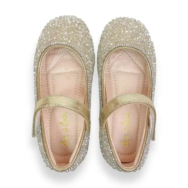 Girls' Clear Stone Sparkle Flat Shoes