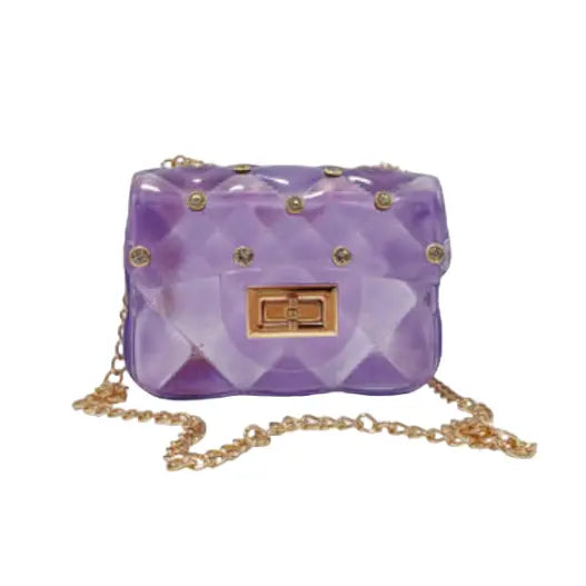 Girls' Quilted Mini Studded Jelly Purse