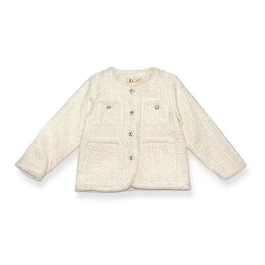 White textured jacket on a white background