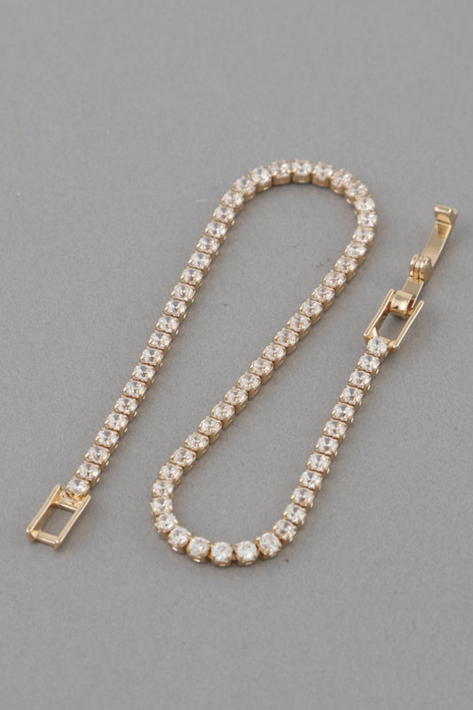 Simple Rhinestone Tennis Bracelet