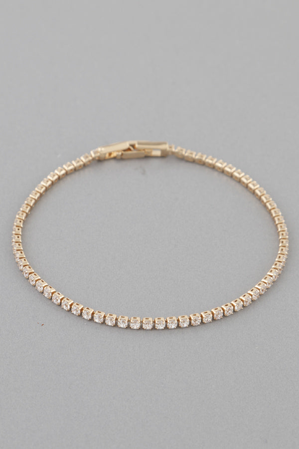 Simple Rhinestone Tennis Bracelet