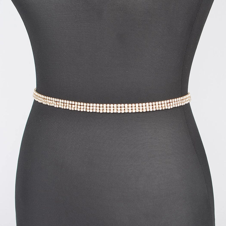 Rhinestone Chain Belt PLUS