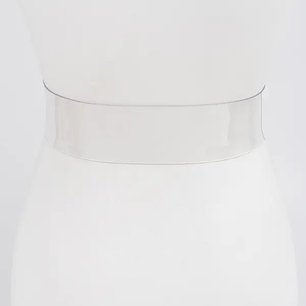 Transparent Rounded Metal Buckle Belt