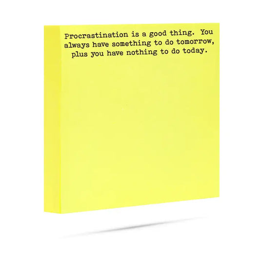Fun Neon Sticky Notes 100 Sht - Procrastination is a Good Thing