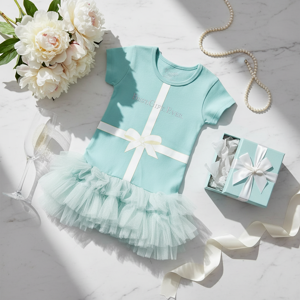Toddler 'Best Gift Ever' Tulle Dress in Mint Green – Size 4T