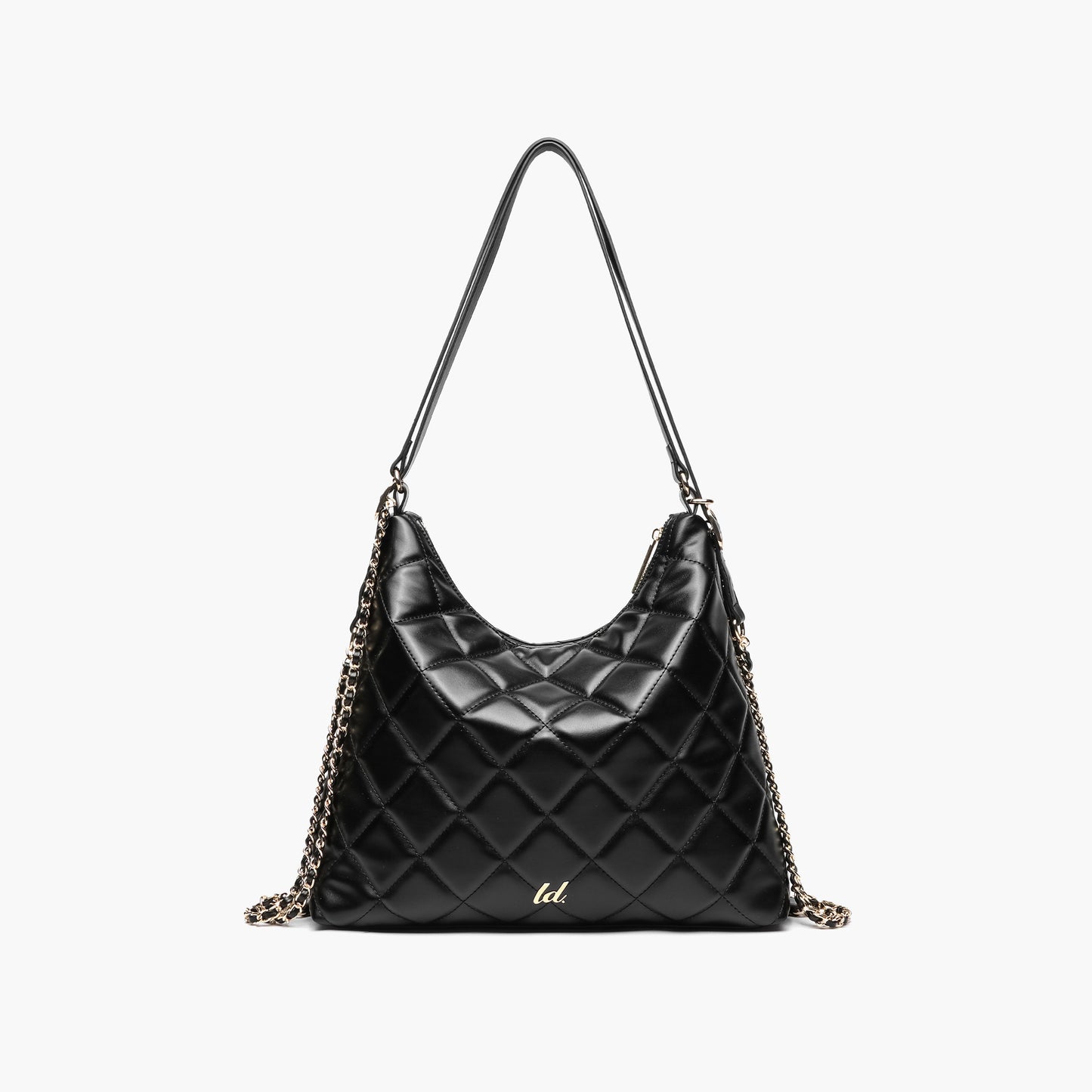 Quilted Dual Shoulder & Backpack Handbag