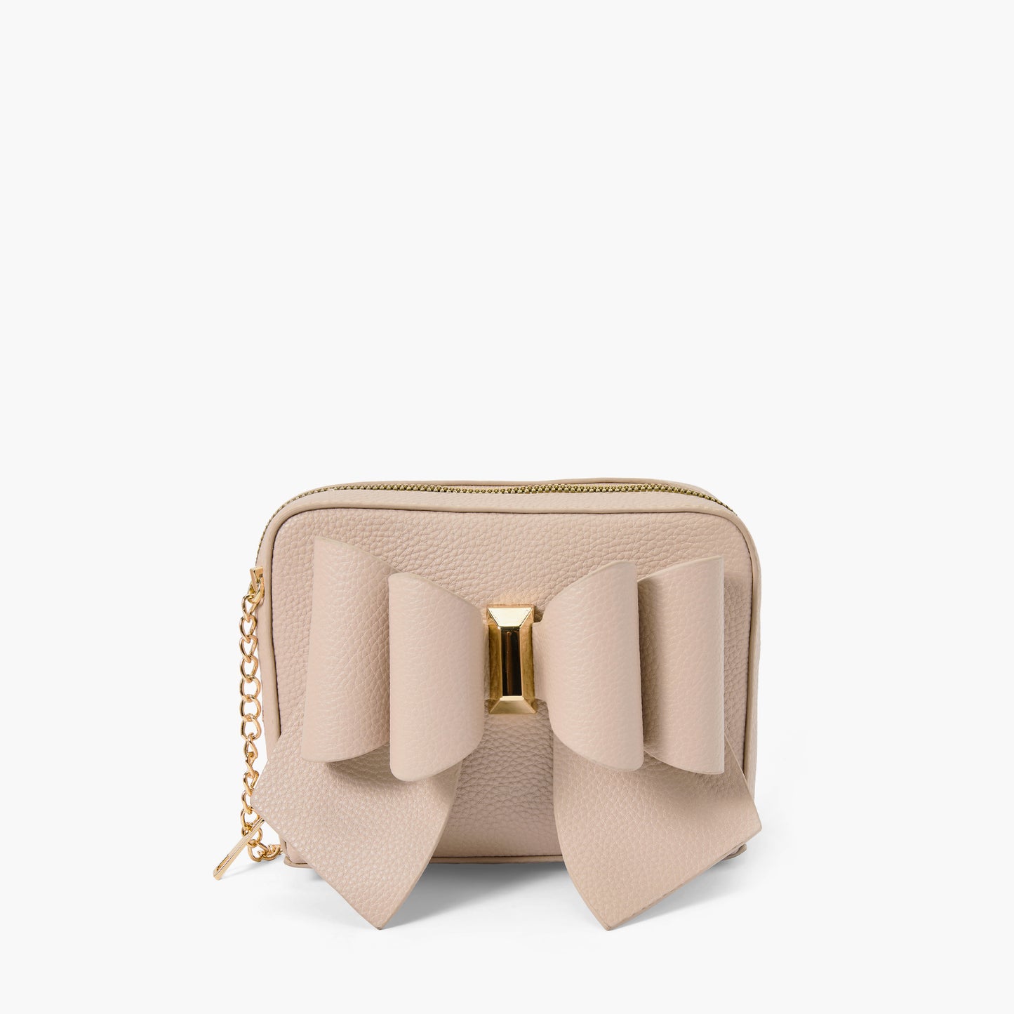 Vegan Leather Bow Box Crossbody Bag