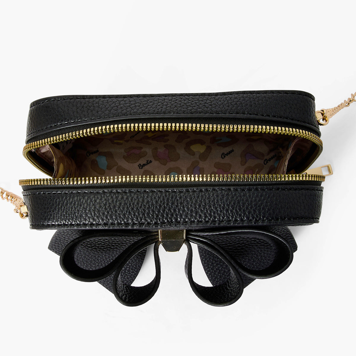 Vegan Leather Bow Box Crossbody Bag
