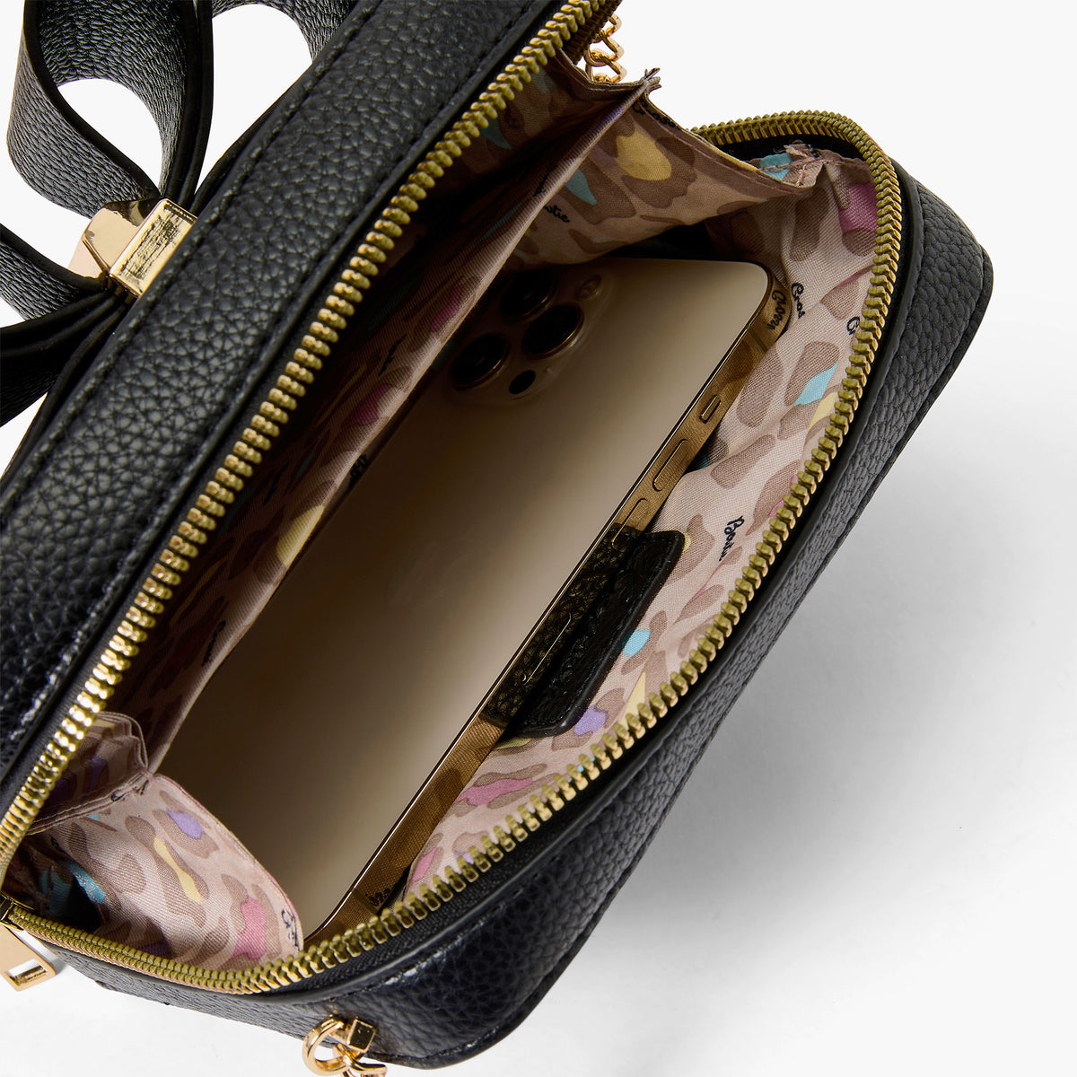 Vegan Leather Bow Box Crossbody Bag