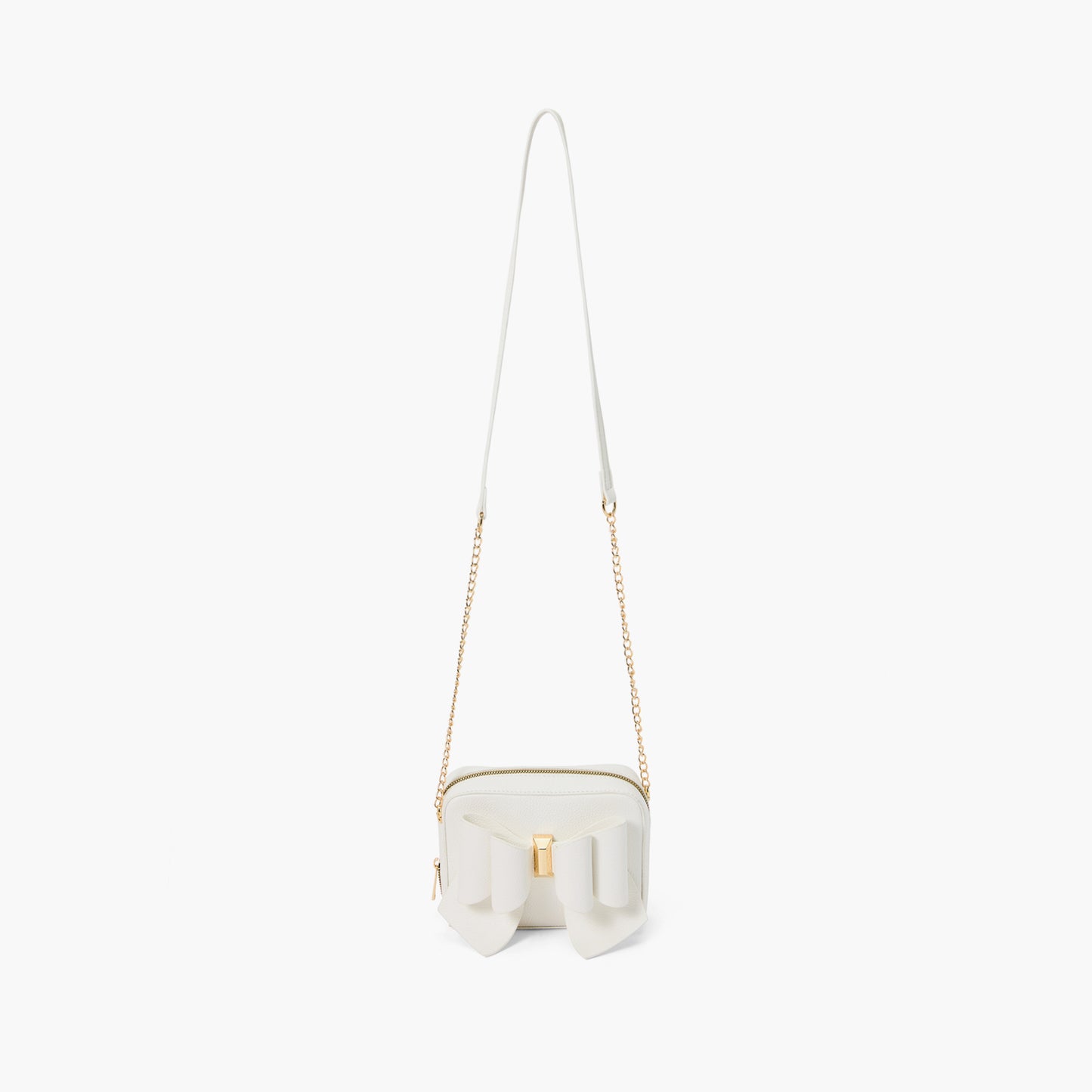 Vegan Leather Bow Box Crossbody Bag