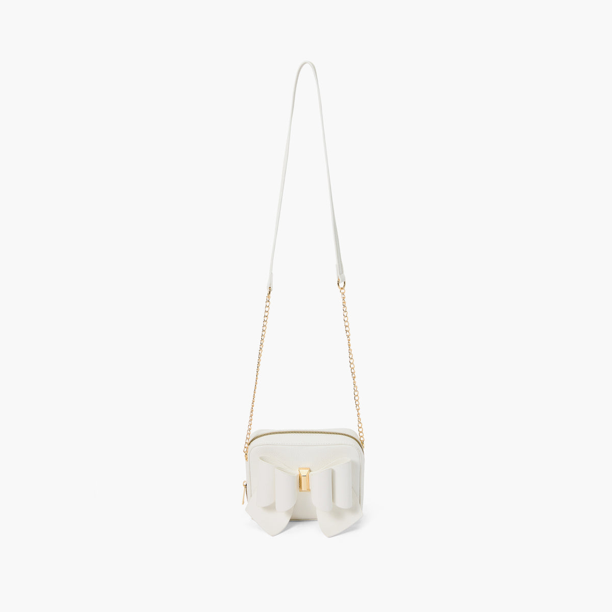 Vegan Leather Bow Box Crossbody Bag