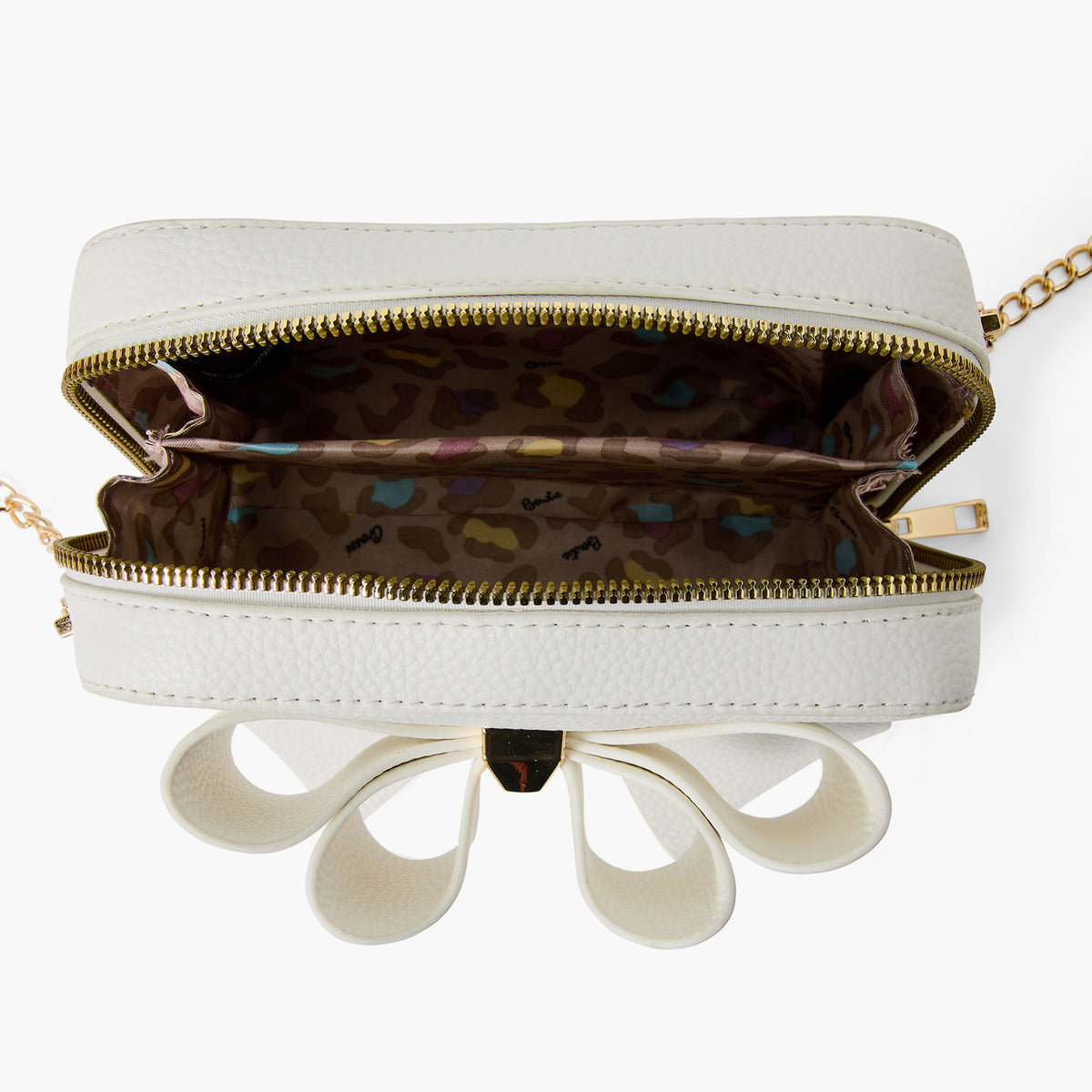 Vegan Leather Bow Box Crossbody Bag