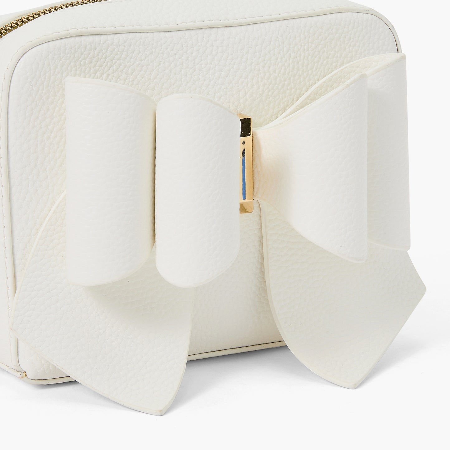 Vegan Leather Bow Box Crossbody Bag