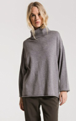 Drop Shoulder Turtle Neck Sweater