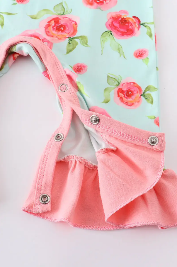 Floral Ruffle Baby Romper