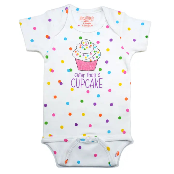 Onesie Cupcake 12-18 Months Wht