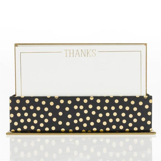 Gold Foil Dot Thank You Notes w/Envelopes