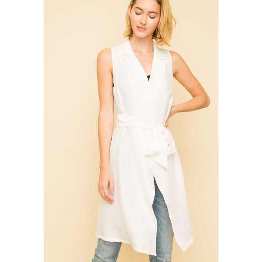 White Trench Vest