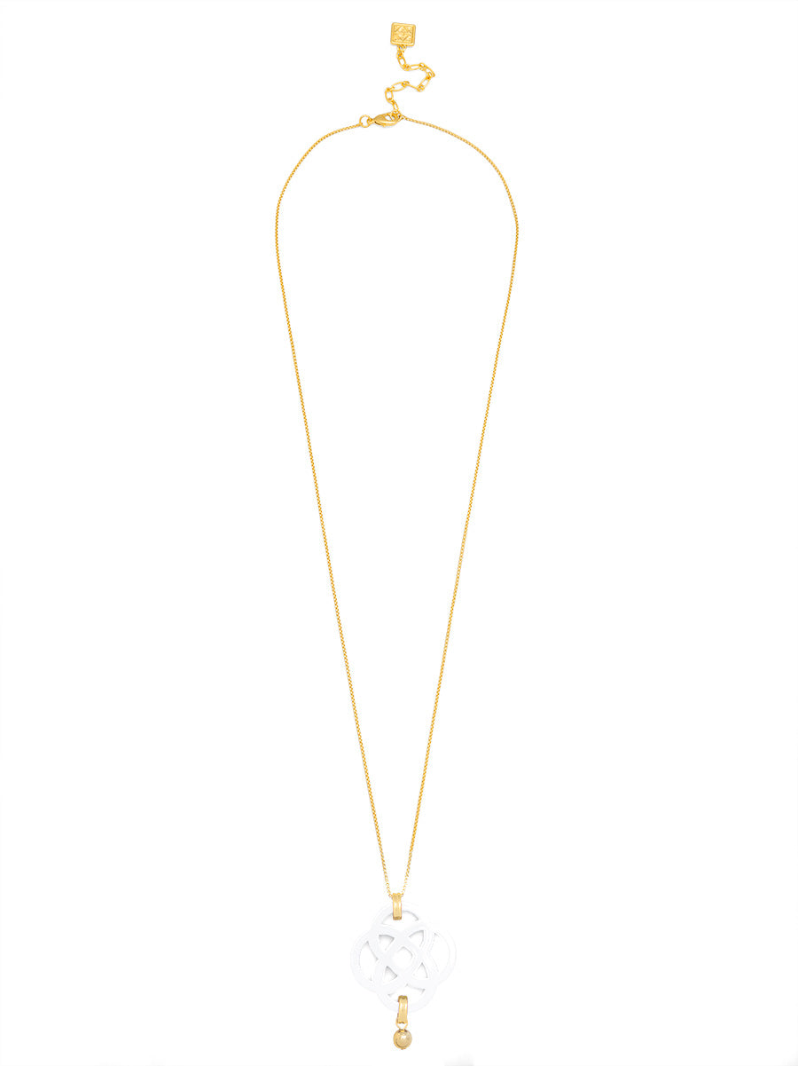 Long Quatrefoil Pendant Necklace