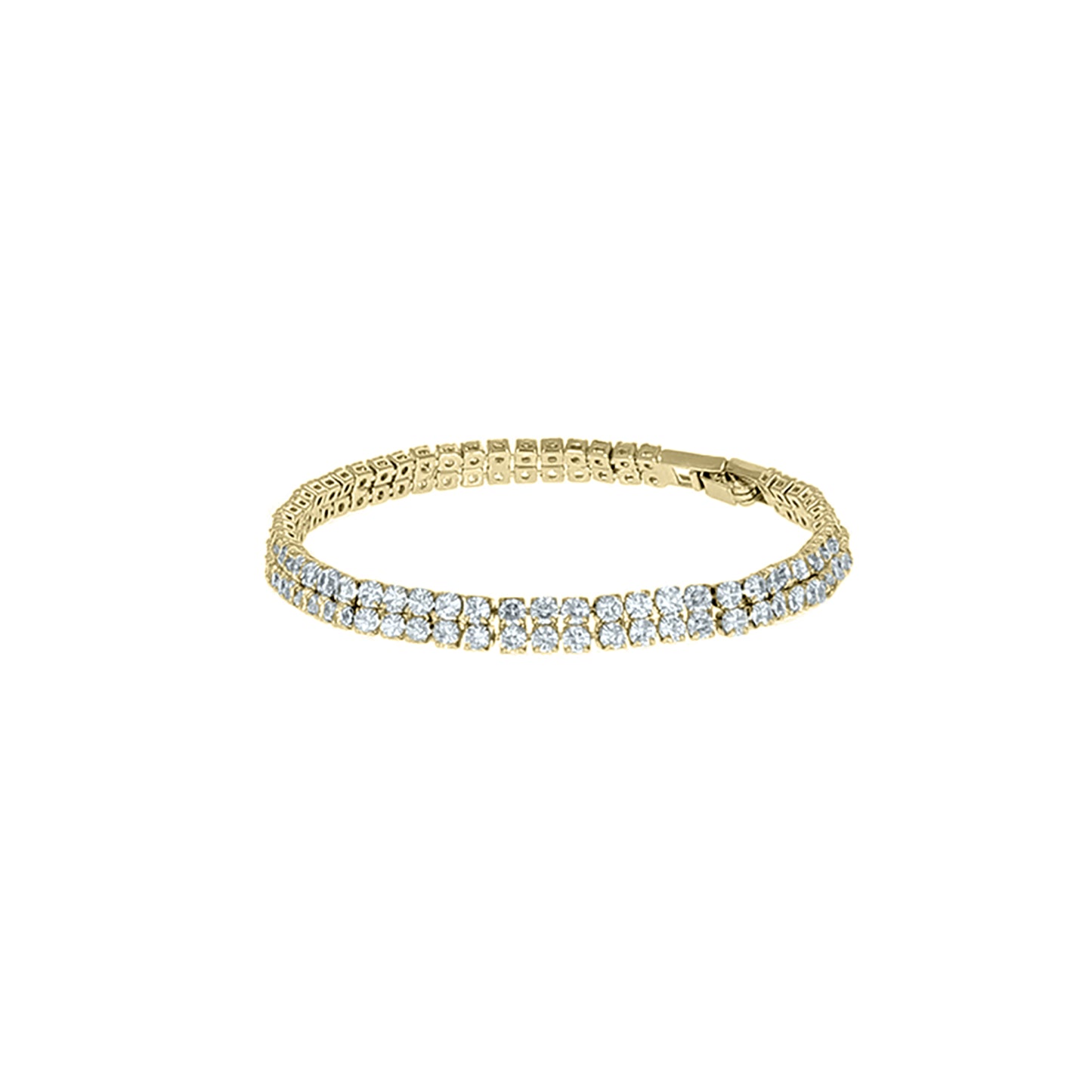 Double Row Cubic Zirconia Tennis Bracelet