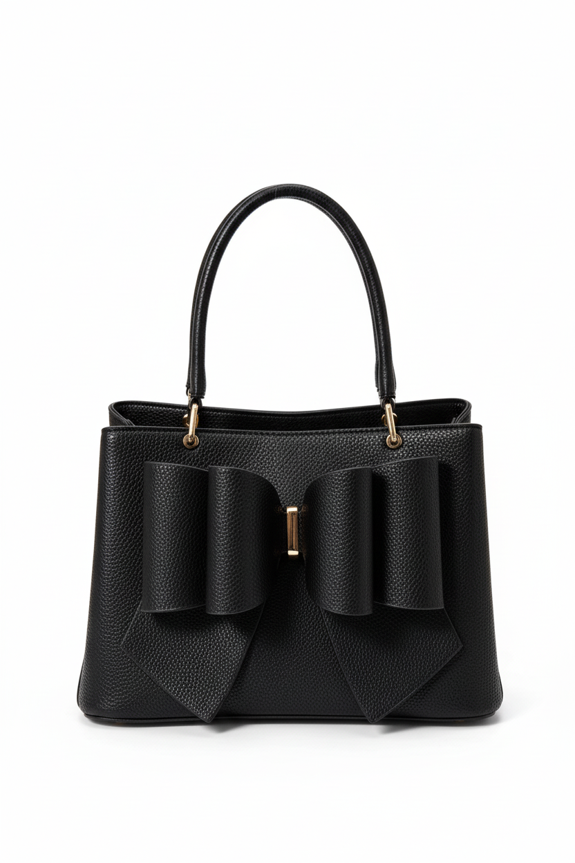 Black Bow Bag Front