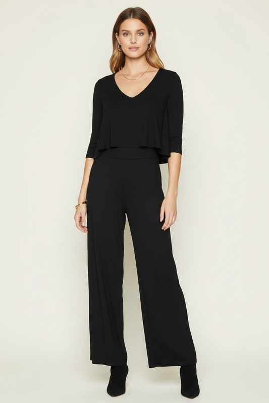 Black Wide-Leg Jumpsuit Hero