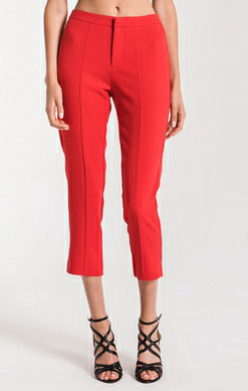 Tango Red Slim Ankle Trousers | Tailored Cropped Pants