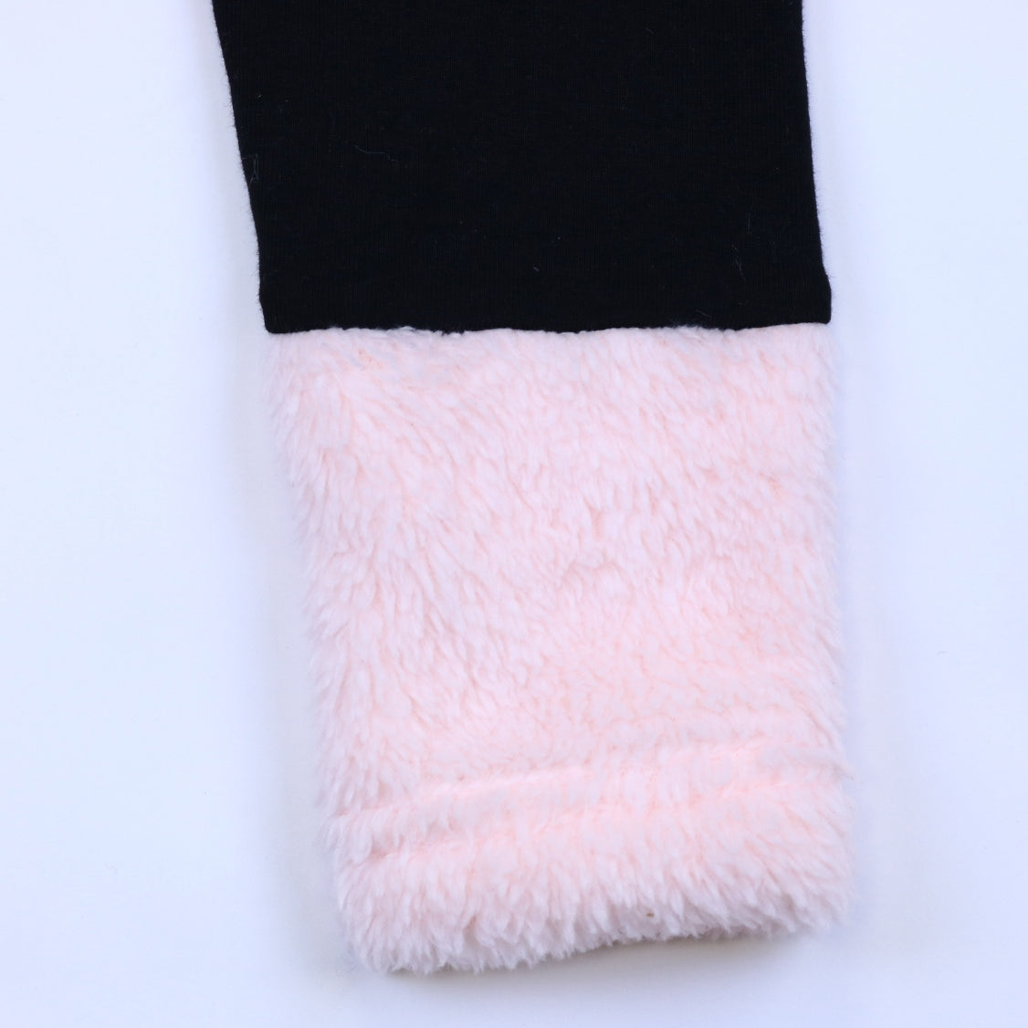 Girls' Pink Fur Cuff Leggings
