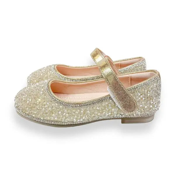 Girls' Clear Stone Sparkle Flat Shoes