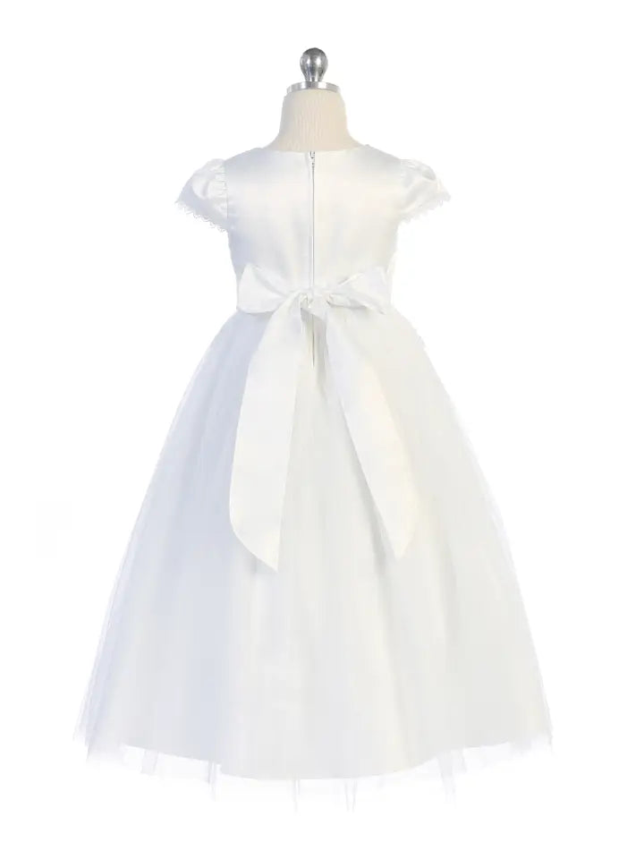 Girls' Chandelier Trim Communion Dress