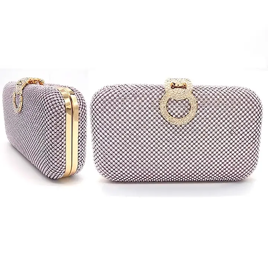Luxury Rhinestone Infinity Closure Evening Clutch