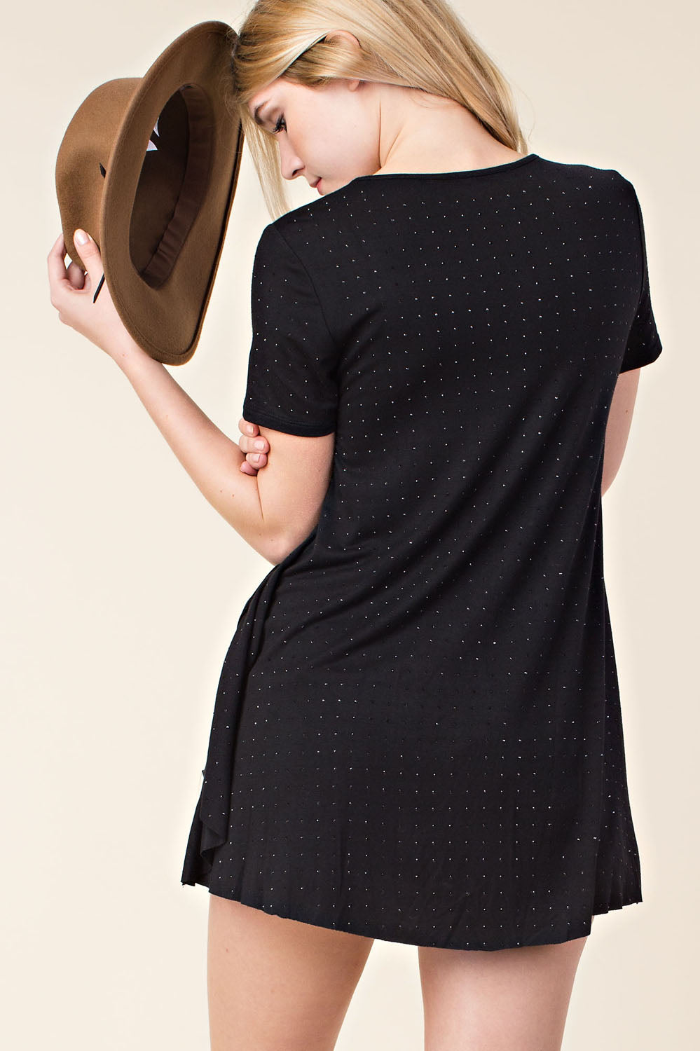 Stone Embellished Blk T