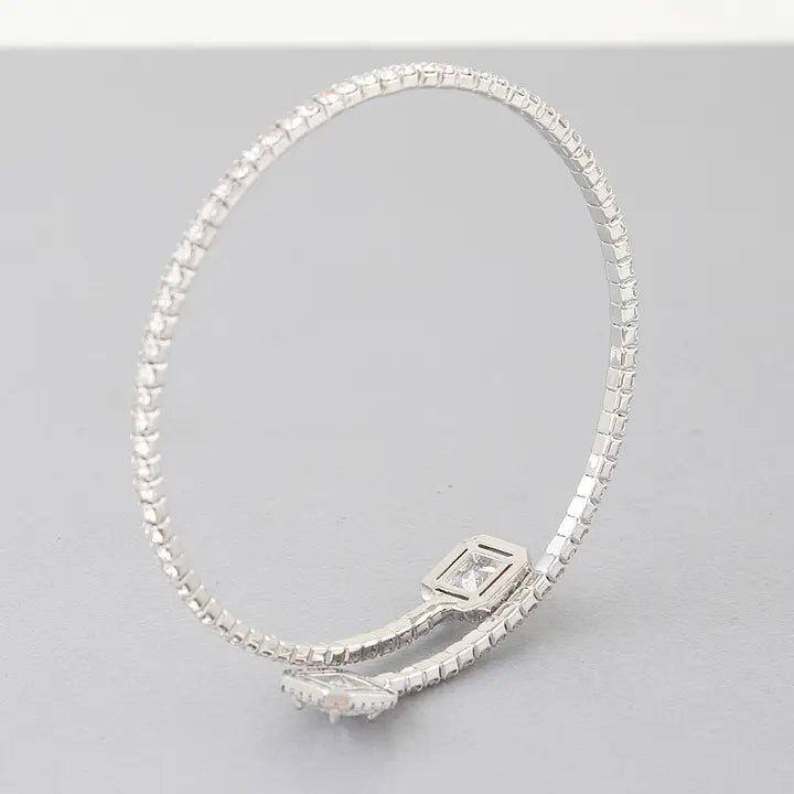 Cubic Rhinestone Wrap Bracelet
