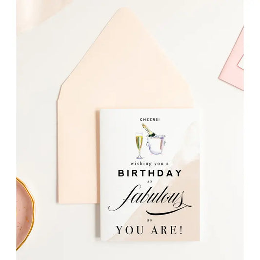 Cheers! Fabulous Champagne Birthday Card