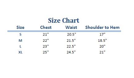 Size chart for baby girl lace V-back dress showing measurements and sizing guide