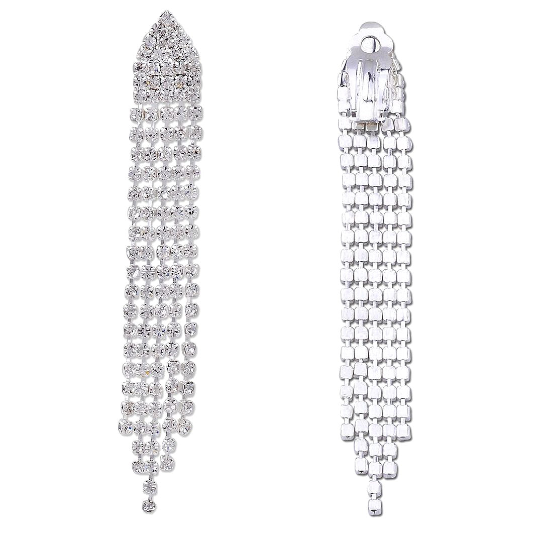 Half Hexagon Rhinestone Chandelier - Clip On