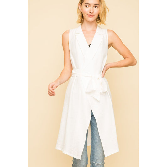 White Trench Vest
