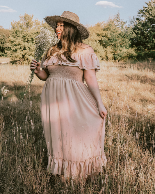 Mommy & Me Ruffle Off-the-Shoulder Maxi Dress - Mommy