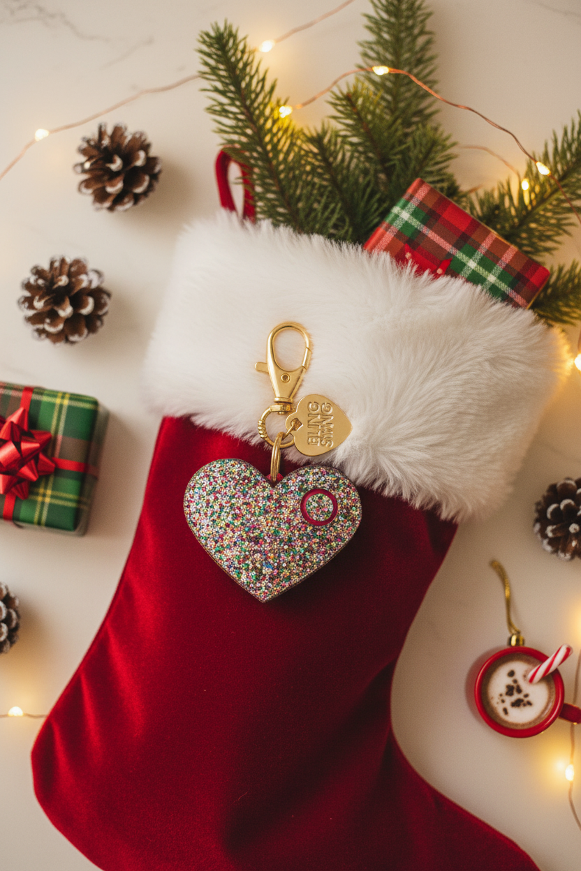 Holiday Stocking Stuffer Reel - Multicolor Glitter Safety Alarm