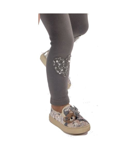 Embellished Heart Star Pant - Cream