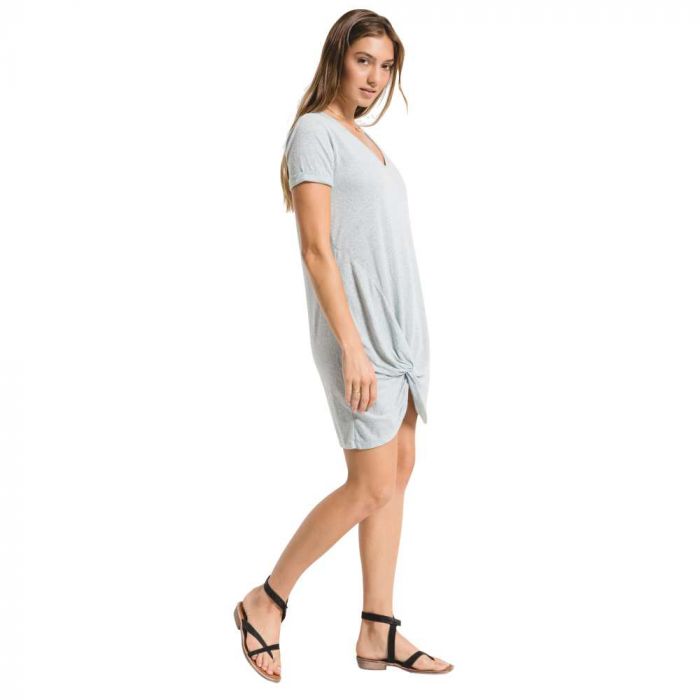 Triblend Side Knot Dress H Grey