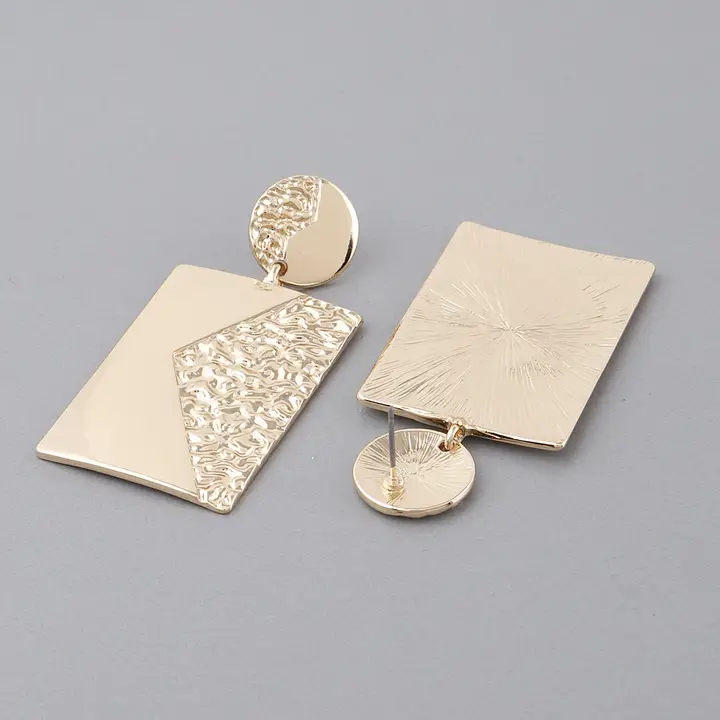 Abstract Two Tone Drop Earring