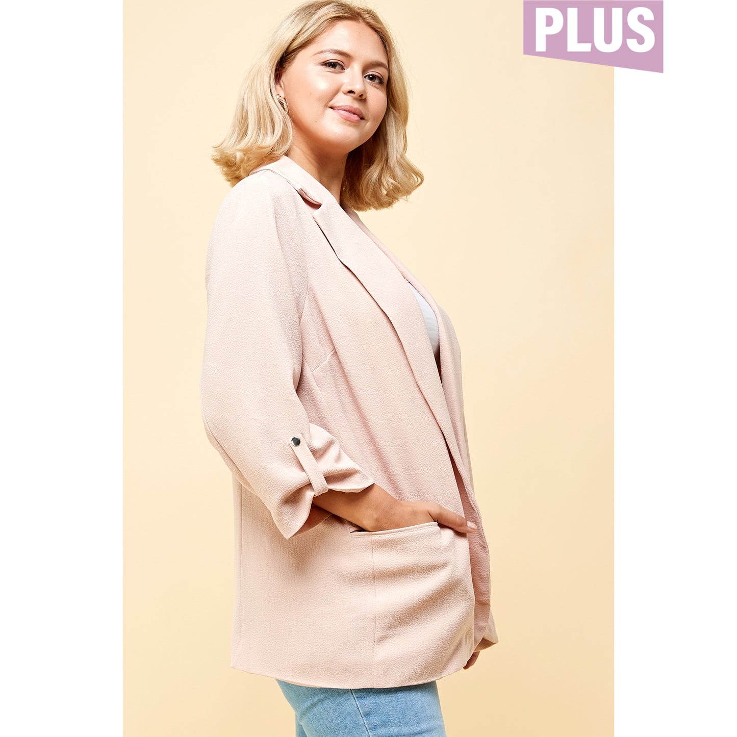 Blush Blazer - PLUS