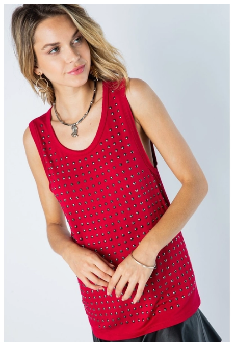 Metal Studded Tank Top