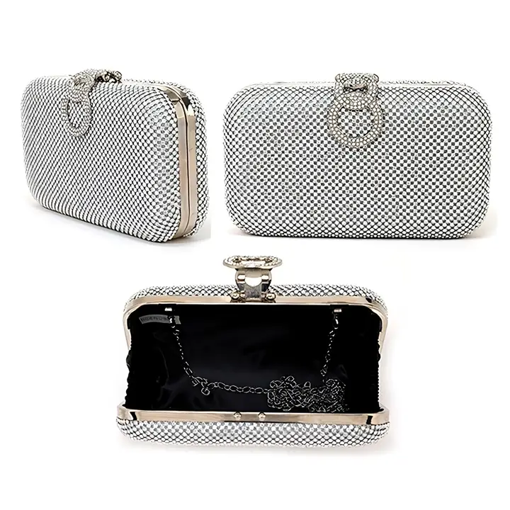 Luxury Rhinestone Infinity Closure Evening Clutch