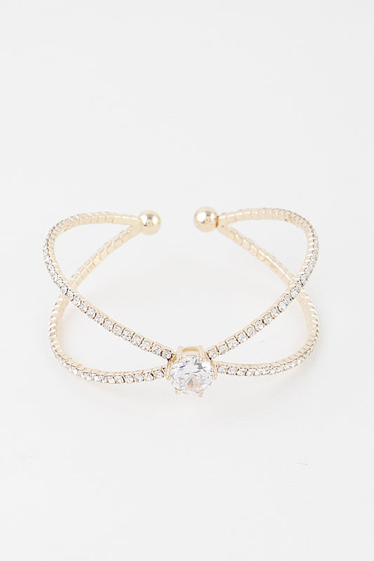 Rhinestone Pave Orbit Bracelet