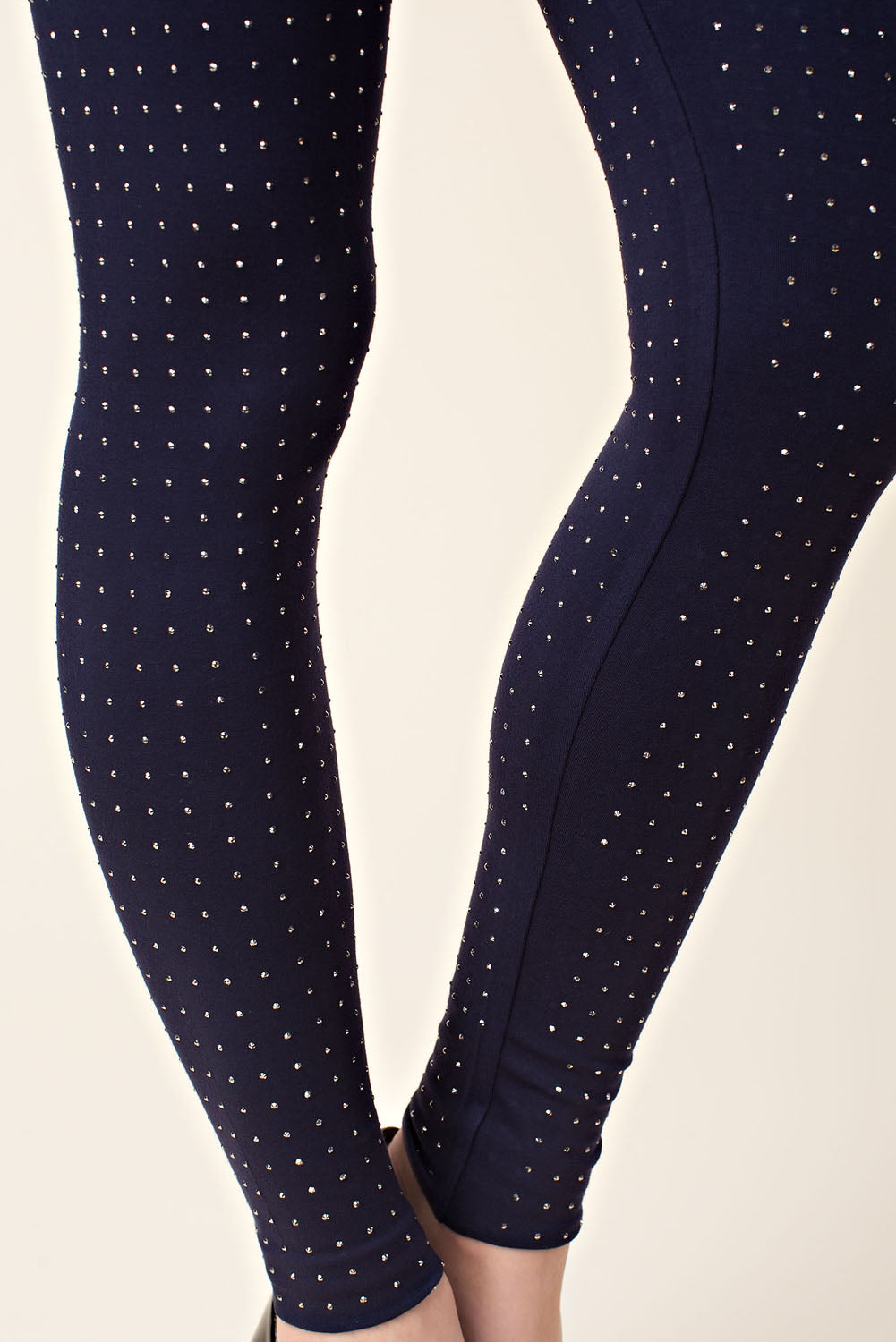 Allover Stone Leggings - Navy