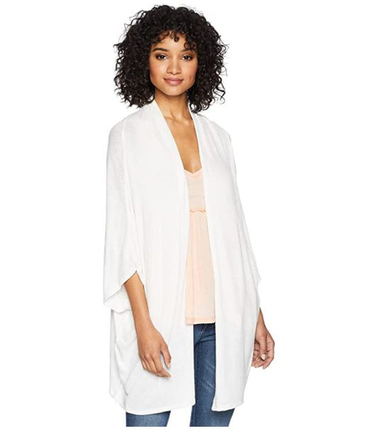 Soft White 3/4 Dolman Sleeve Cardigan