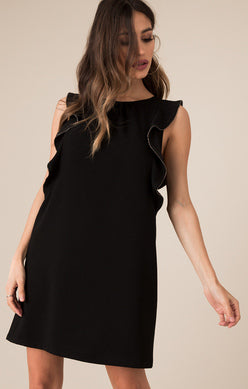 Statement Ruffle Sleeve Dress
