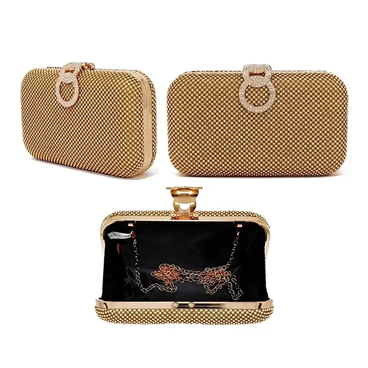 Luxury Rhinestone Infinity Closure Evening Clutch